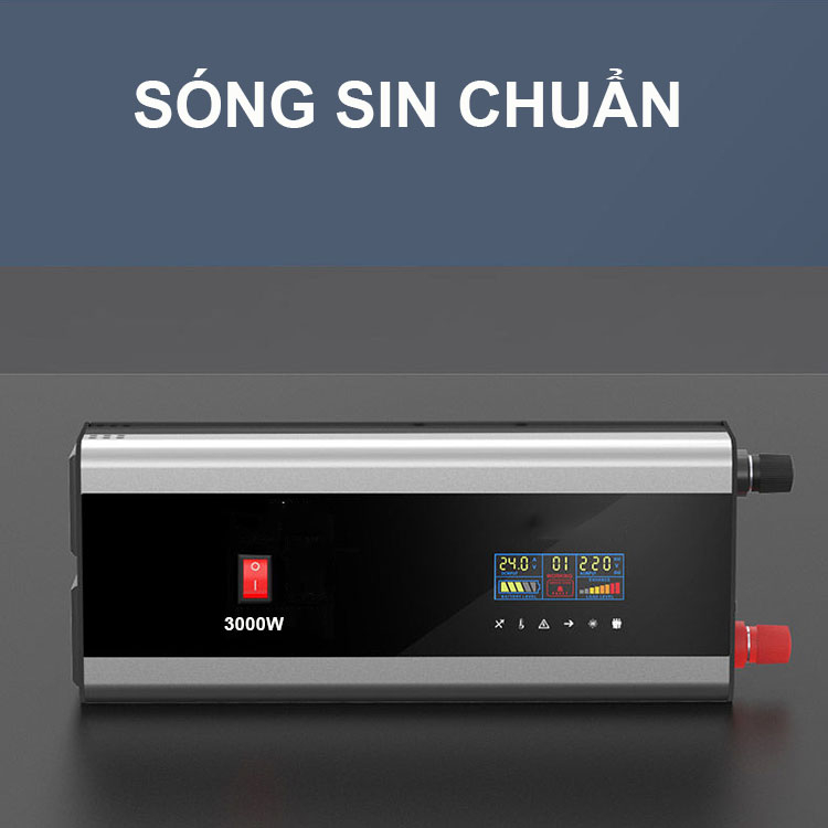 Bộ đổi nguồn 12V/24V sang 220V Roshi, công suất 3000W, sin chuẩn | BigBuy360 - bigbuy360.vn