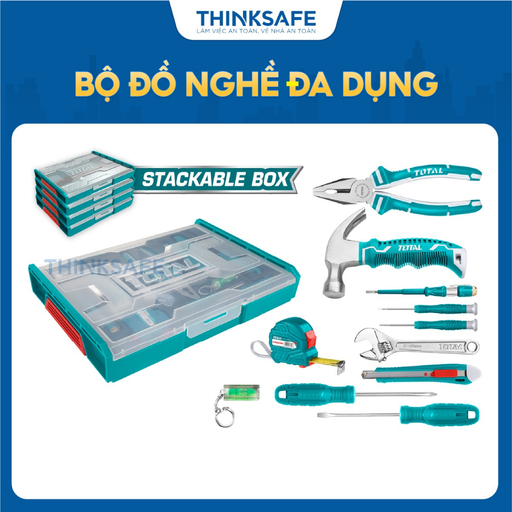 Bộ 11 công cụ dụng cụ gia dụng TOTAL THKTV02H111 nhiều kích thước đa năng tiện ích đồ nghề Total chính hãng - Thinksafe