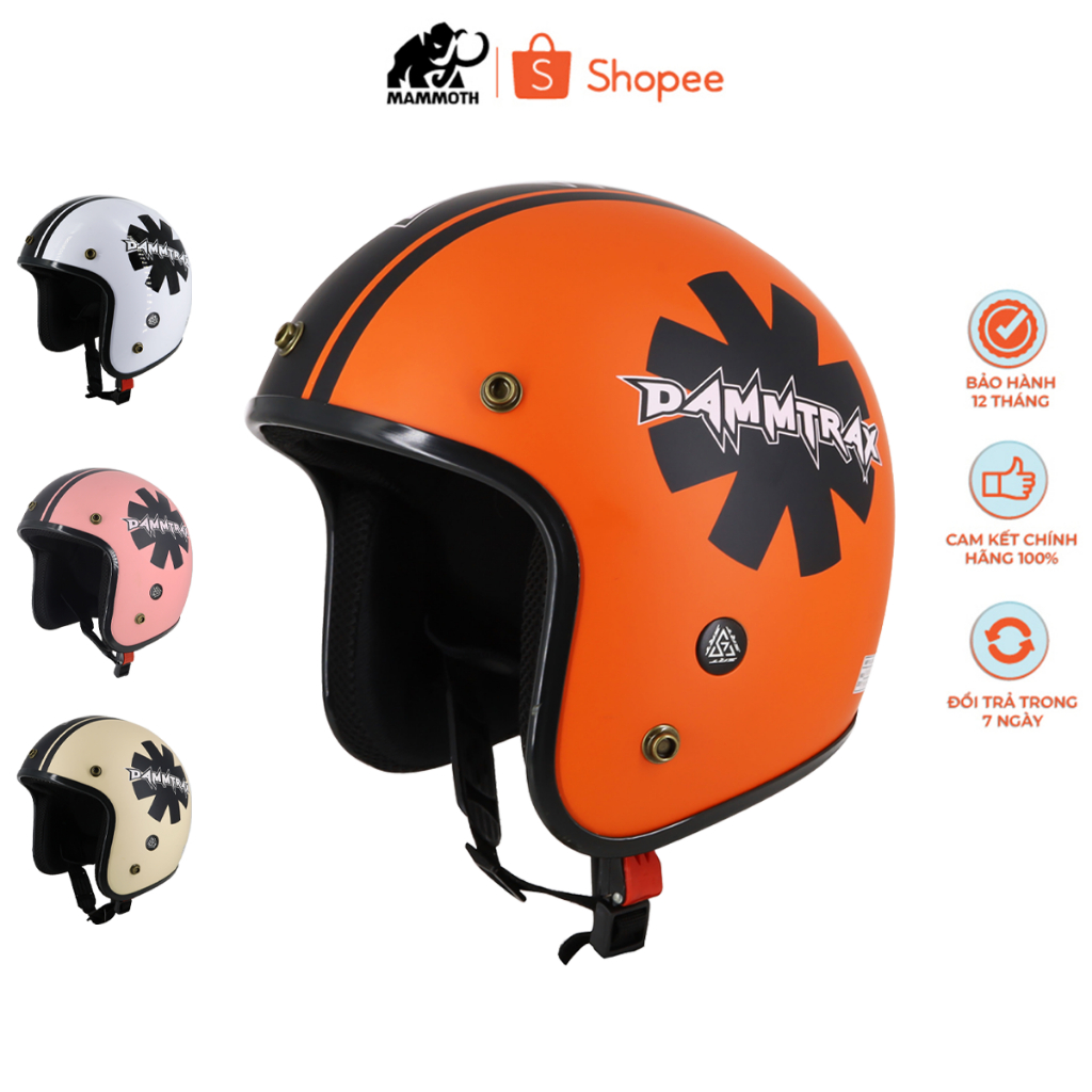 Mũ bảo hiểm 3/4 SRT tem DAMMTRAX siêu chất - SRT HELMETS