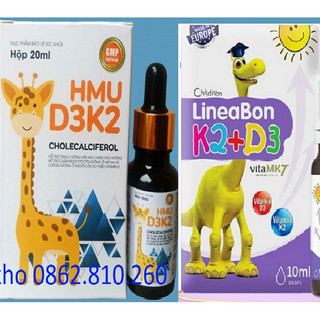 Vitamin K2D3 Lineabon K2+D3 hỗ trợ hấp thu canxi chai 10ml