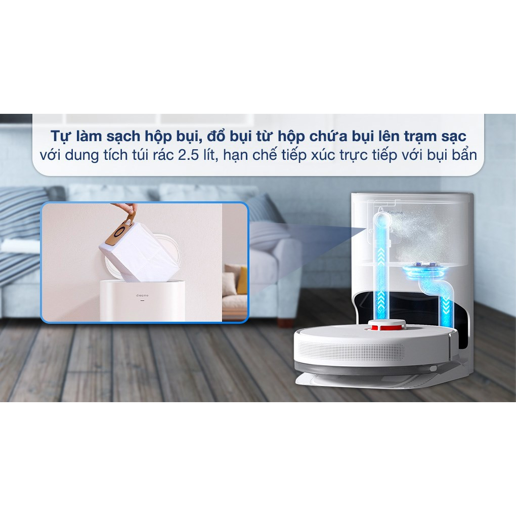 Robot Hút Bụi Lau Nhà Thông Minh Dreame D10 Plus Lực Hút 4000Pa | Hàng Chính Hãng | BH 12T | Mimax Store