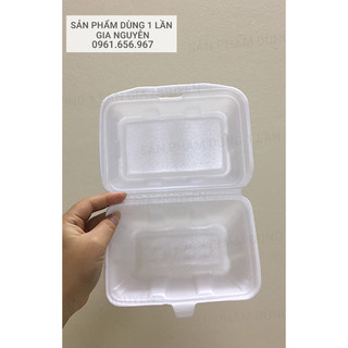 1 dây hộp xốp 1 ngăn đựng cơm, mỳ trộn, phở xào, cơm rang, cơm cuộn...