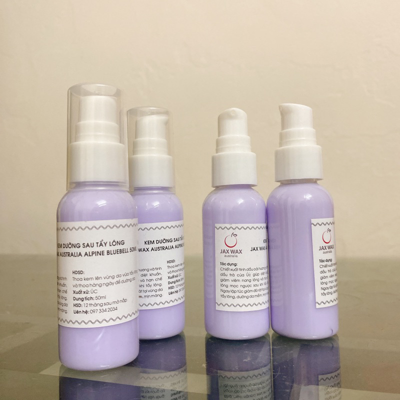 Lotion Bluebell dưỡng da wax chuyên dụng, dịu da, ngừa lông mọc ngược jaxwax mùi oải hương