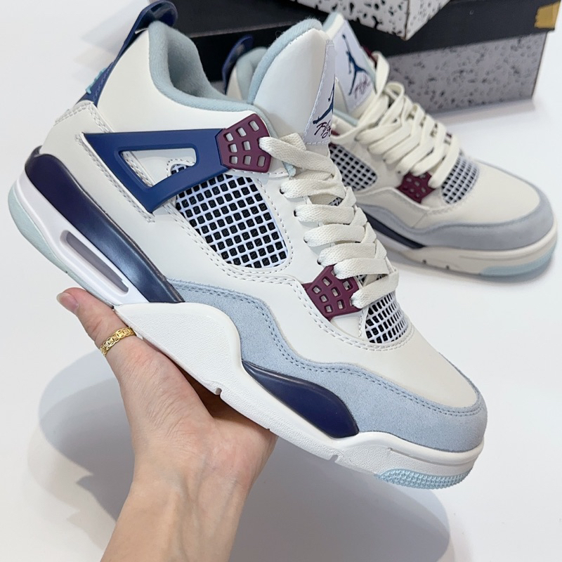 JDK STORE_Giày Sneaker JD4 White Navy Xanh Than