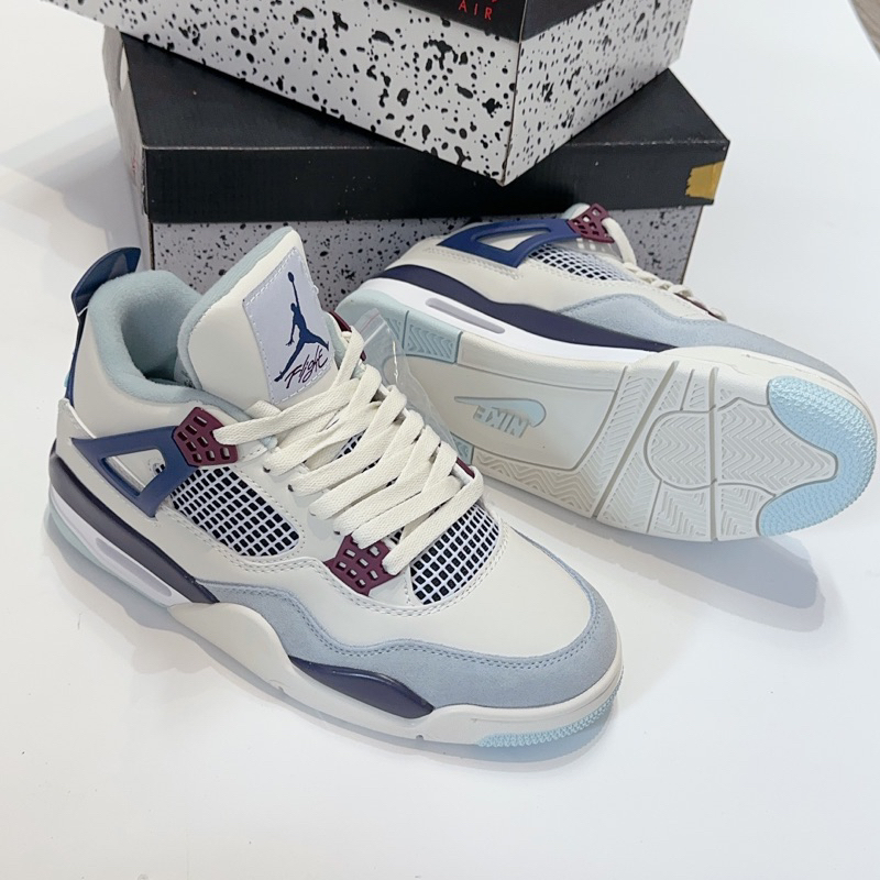 JDK STORE_Giày Sneaker JD4 White Navy Xanh Than