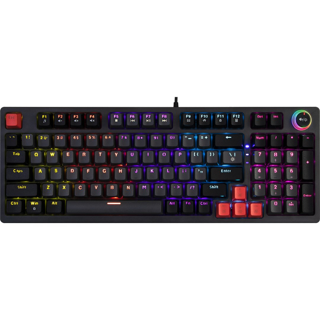 BÀN PHÍM CƠ JEDEL KL 114 RED SWITCH LED USB ĐEN XÁM, PHÍM CƠ GIÁ RẺ, PHÍM CHÍNH HÃNG