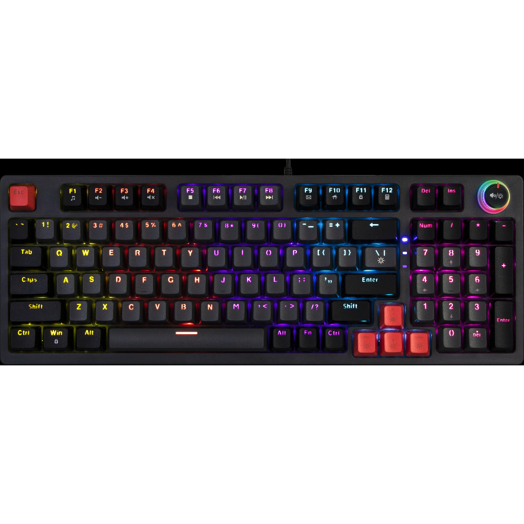 BÀN PHÍM CƠ JEDEL KL 114 RED SWITCH LED USB ĐEN XÁM, PHÍM CƠ GIÁ RẺ, PHÍM CHÍNH HÃNG