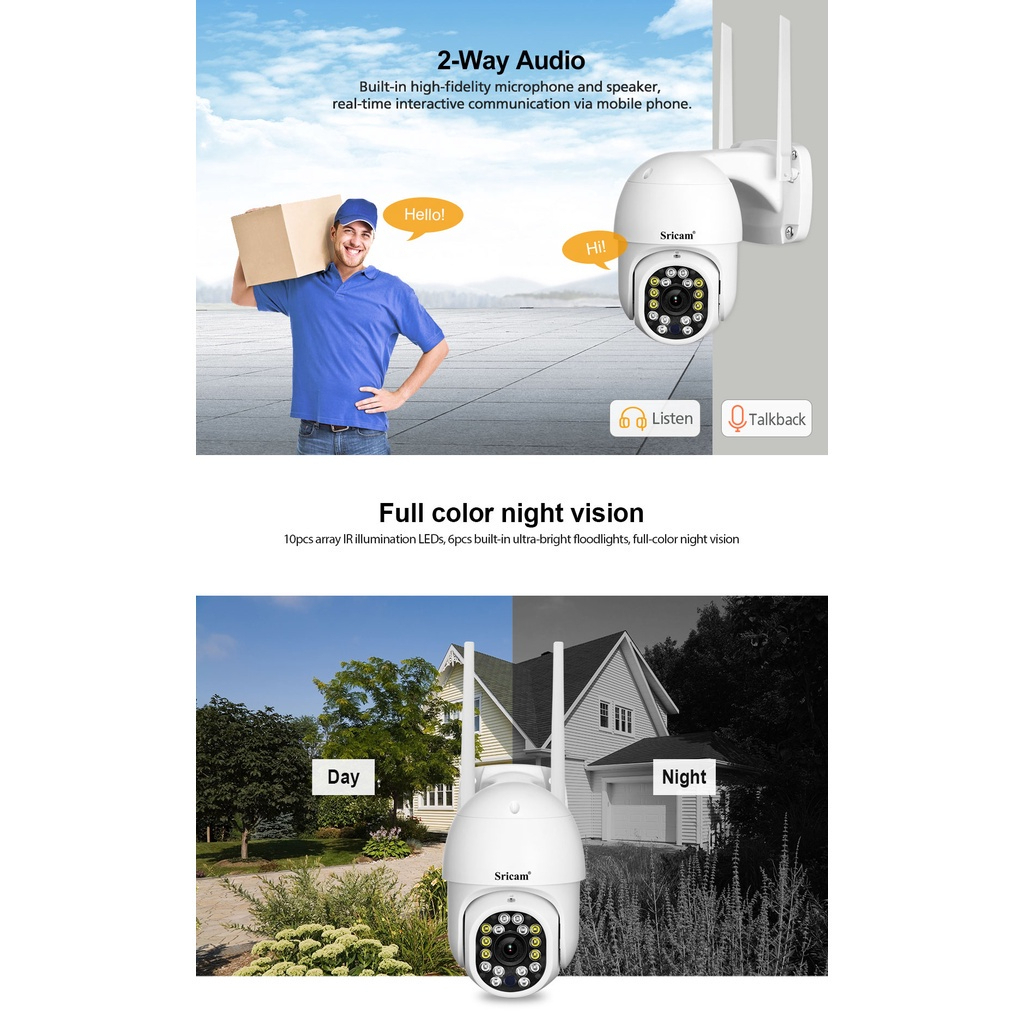 XIAOMI Camera An Ninh CCTV 360 Degree HD 1080P Wifi Không Dây, Chống Thấm Nước, Hỗ Trợ Tầm Nhìn Ban Đêm