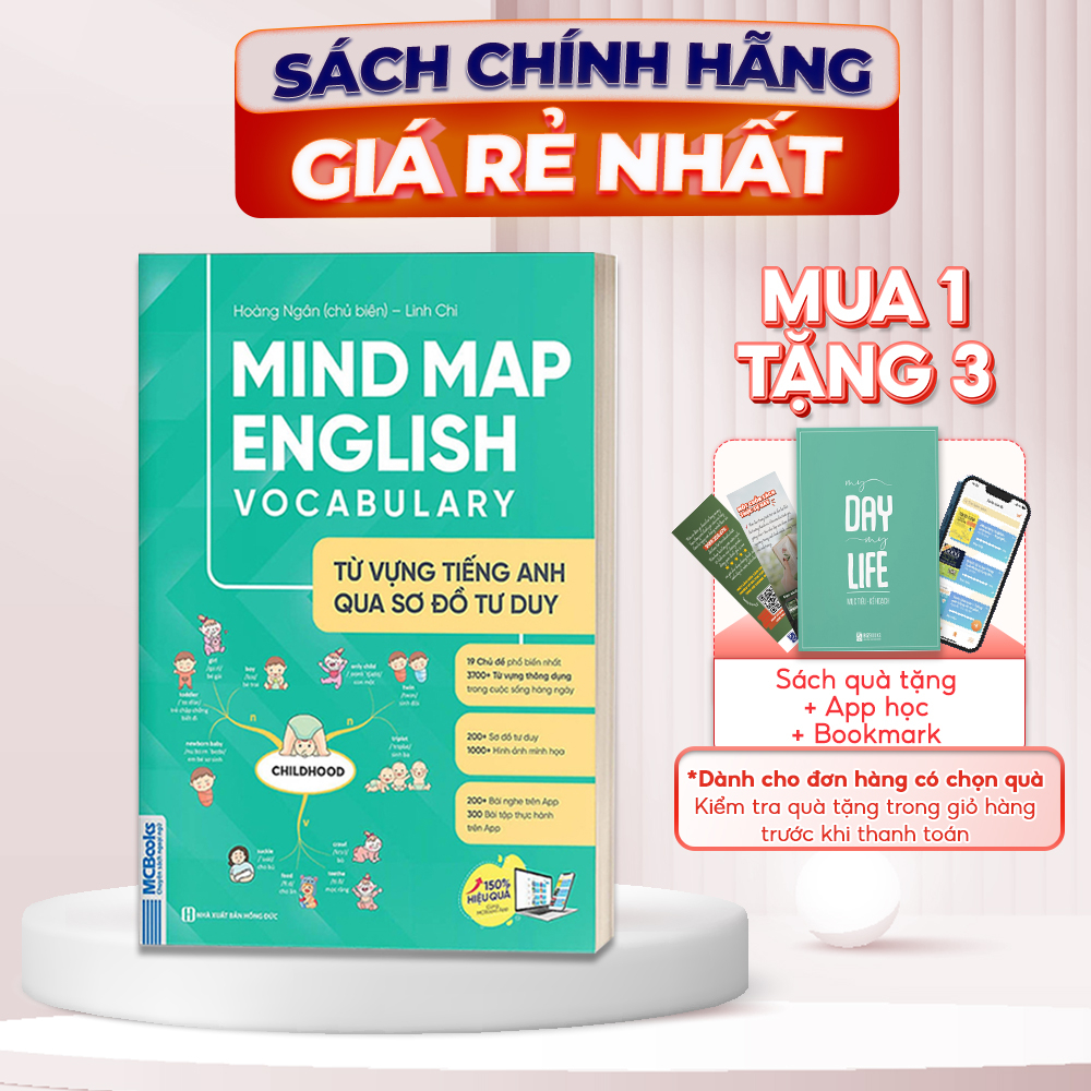 Sách Mindmap English Vocabulary - Từ Vựng Tiếng Anh Qua Sơ Đồ Tư Duy - Học Kèm App Online