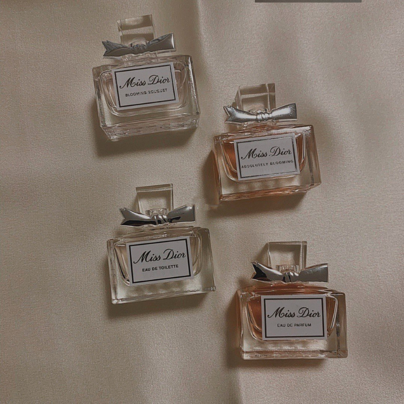 Sét 4 lọ nước hoa bản 5ml vuông lưu hương thơm lâu bản mini bỏ túi hay làm quà tiện lợi