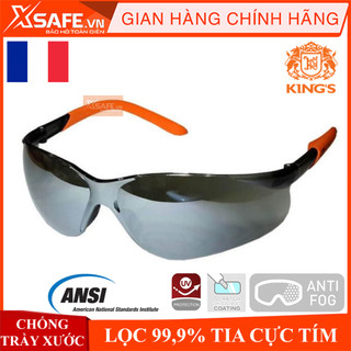 Kính bảo hộ Kings KY2224 chống bụi, tia UV, chống trầy xước đọng sương  Mắt kính bảo vệ mắt đi xe máy, lao động