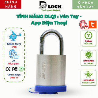 Ổ khóa vân tay điện tử thông minh dlock 2 chức năng chống cắt kháng nước cao cho cửa cổng dlq1