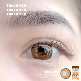 Lens Mắt Liona Nâu Tây giãn vừa - 0-10 độ kính áp tròng