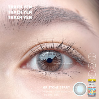 Lens Mắt Stone Berry Xám Tây Nhẹ giãn vừa - 0-10 độ kính áp tròng