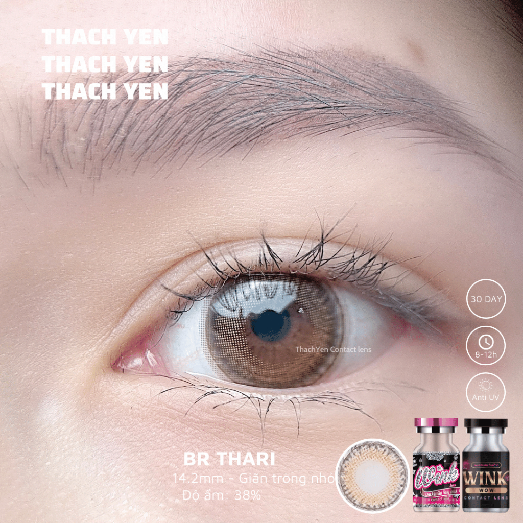 Lens Mắt Thari Nâu Tự Nhiên giãn nhỏ - 0-10 độ kính áp tròng