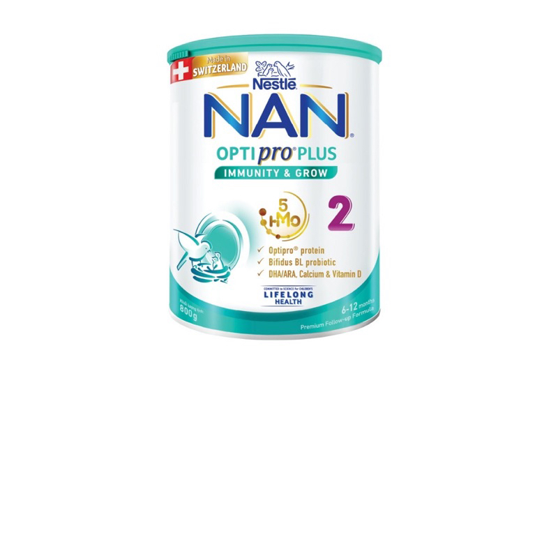 Sữa bột Nestlé NAN OPTIPRO PLUS 2 hộp 800g