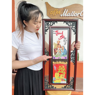 Lịch gỗ thư pháp đá gia đình thánh gia
