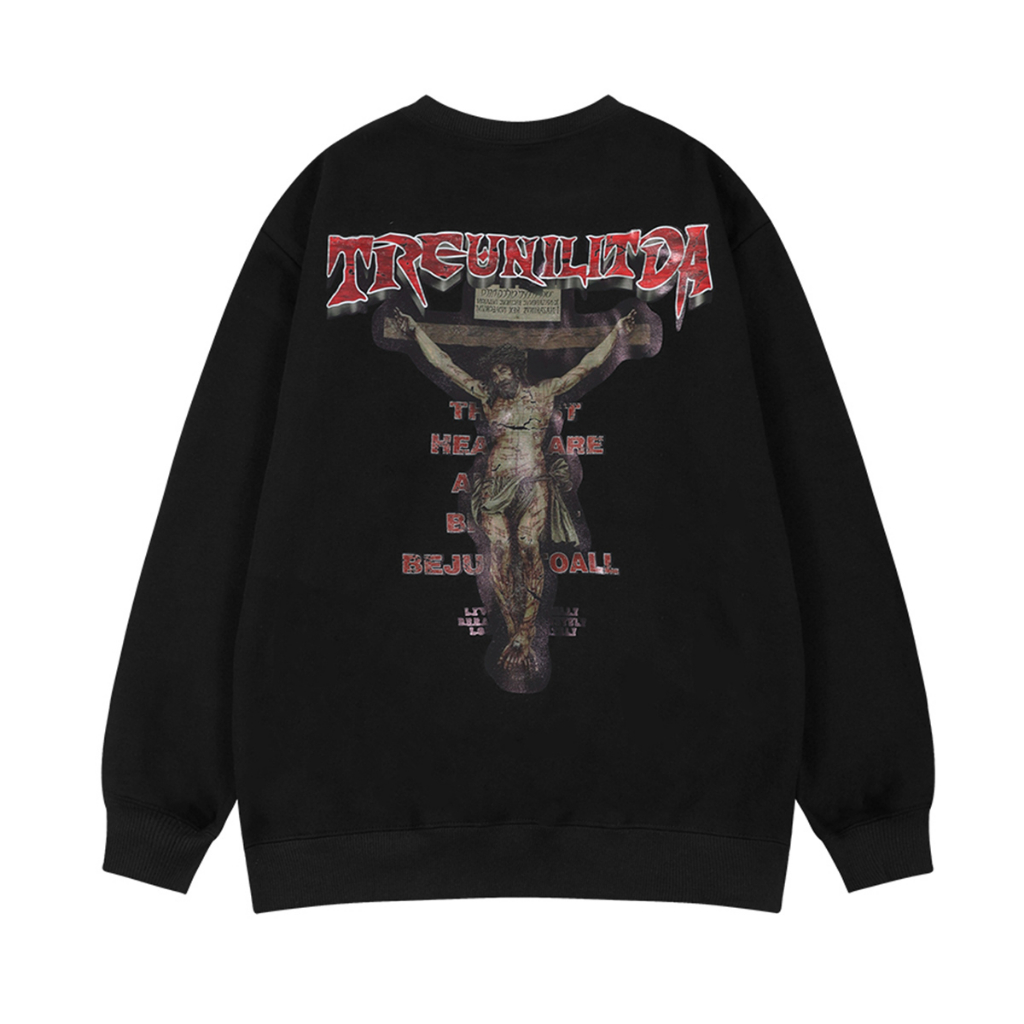 Áo Sweater Dài Tay HD424 Unisex Form Rộng Nam Nữ Chất Nỉ Bông Ấm Áp Phong Cách Streetwear Cá Tính