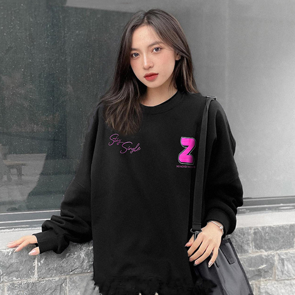 Áo Sweater mã HD428 HALEY Dài Tay Form Rộng Unisex Nam Nữ Phong Cách Basic Cá Tính Chất Vải Nỉ Bông Dày Dặn