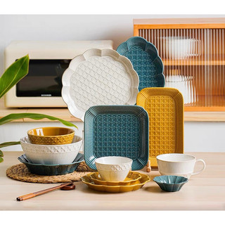 LẺ - Bộ bát đĩa, bộ chén dĩa, bộ bàn ăn, bộ bát đĩa sứ phong cách vintage sang trọng, chén đĩa sứ