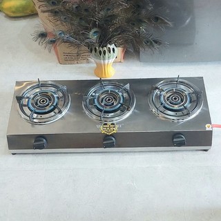 Bếp bánh xèo mỳ cay bò né 3 lò đầu đốt đồng cao cấp nhập khẩu chất lượng cao
