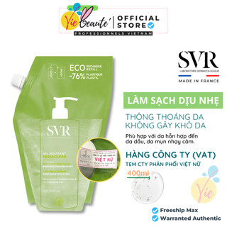 Sữa rửa mặt svr sebiaclear gel moussant - gel rửa mặt svr làm sạch dạng túi refill 400ml