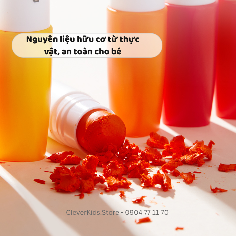 Sáp Màu Hữu Cơ Mideer Silky Crayon Quai Xách, Màu Sáp An Toàn Dễ Lau Chùi Cho Bé Từ 1 Tuổi - CleverKids