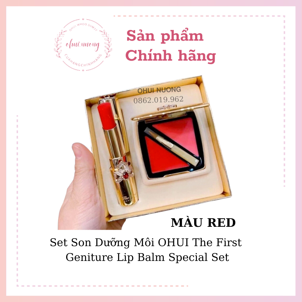 Set Son Dưỡng Môi OHUI The First Geniture Lip Balm Special Set_𝗢𝗛𝗨𝗜 𝗡𝗨̛𝗢̛𝗡𝗚