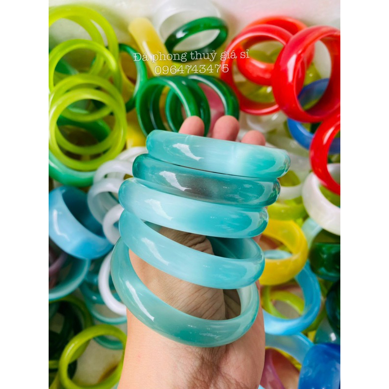Vòng tay bản liền mắt mèo siêu đẹp mịn size 52-60mm