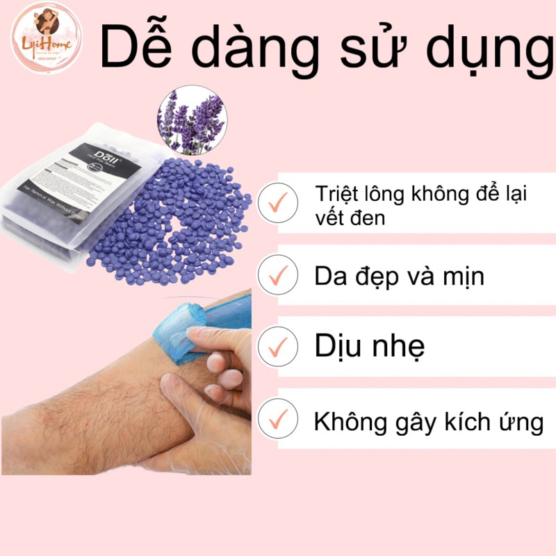 Hũ 500g sáp Wax Lông Nóng Sữa Dừa Cao Cấp Lyihome Siêu Bám Lông Chuyên Dùng Cho Da Nhạy Cảm Tặng Que Phết Sáp