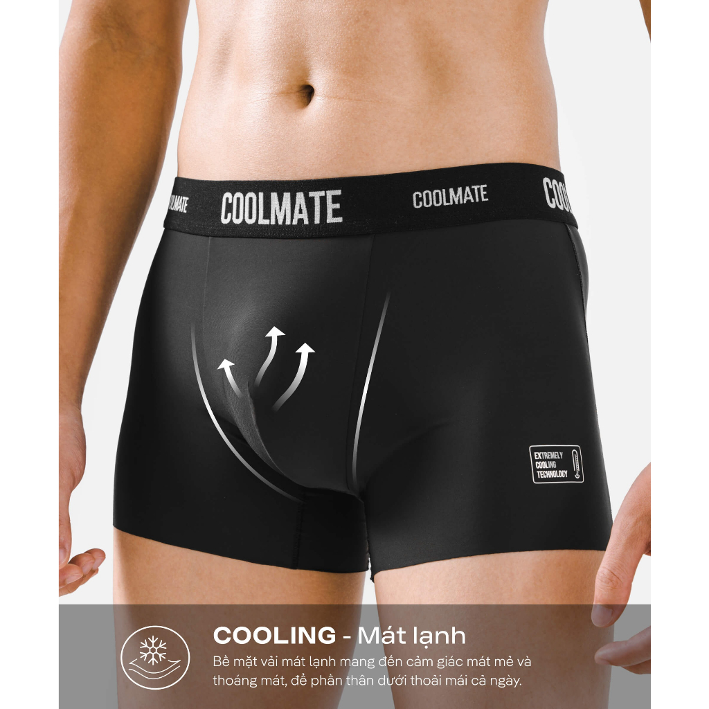 Combo 2 quần lót Trunk Excool Clean Cut co giãn siêu thấm hút - Thương hiệu Coolmate