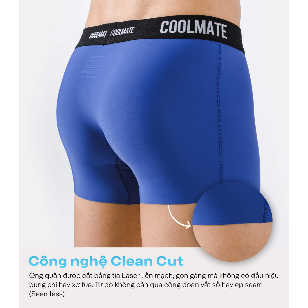 Combo 2 quần lót Trunk Excool Clean Cut co giãn siêu thấm hút - Thương hiệu Coolmate