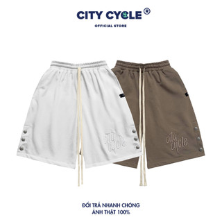 Quần short local brand Symbol City Cycle cúc bấm form rộng unisex nam nữ oversize