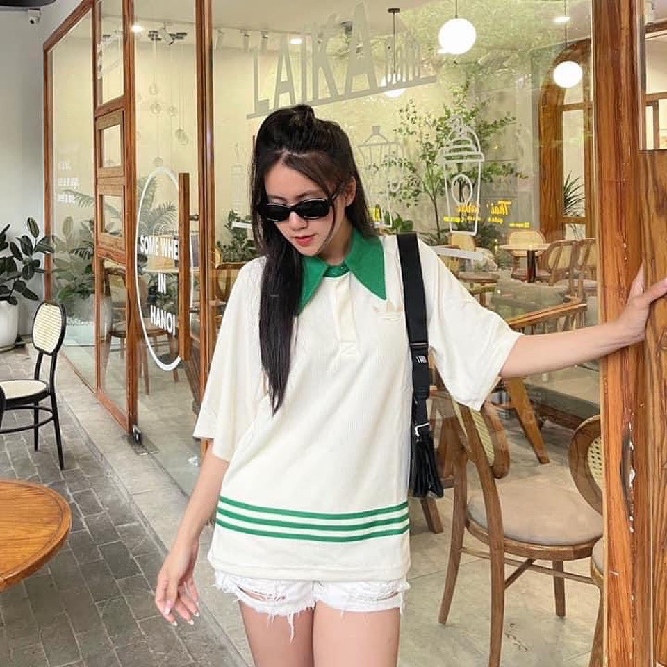 Áo thun polo Adidas chính hãng - Knit polo oversize