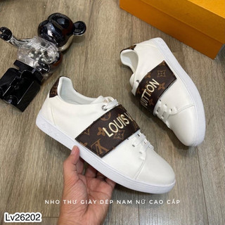 Giày slipon l-v trắng đế cao su - giày lv louis_vuitton slipon