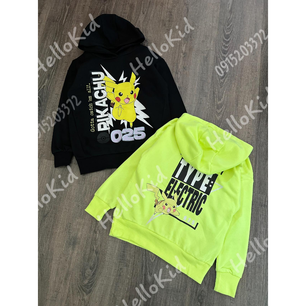 Áo nỉ hoodie prima pokemon cho bé