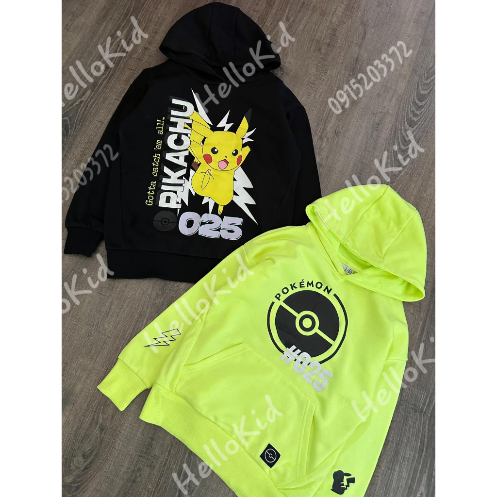 Áo nỉ hoodie prima pokemon cho bé