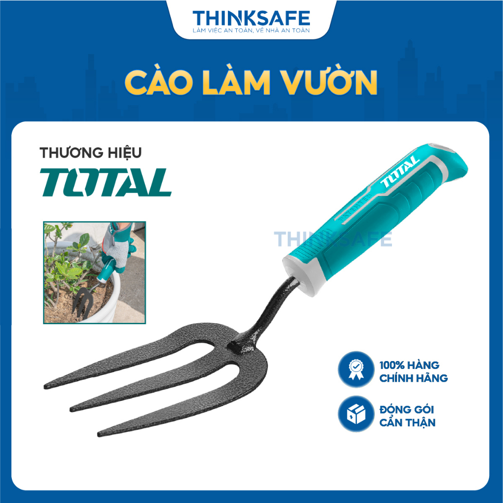 Cây xới đất làm vườn TOTAL THFTF38 dài 320mm chiều rộng 80mm độ dày 2.5mm chất liệu thép carbon cứng cáp - Thinksafe