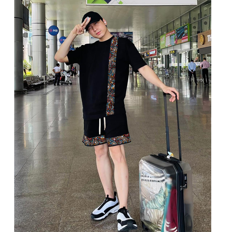 Quần short nam LAEMAO chất cotton nỉ da cá, họa tiết AZTEC TRIBAL