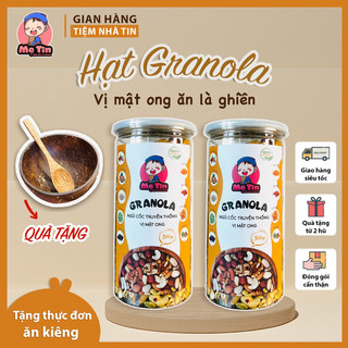 Granola ngũ cốc ăn kiêng truyền thống vị mật ong thơm ngon nhiều dinh dưỡng, ngũ cốc ăn kiêng healthy nhiều hạt
