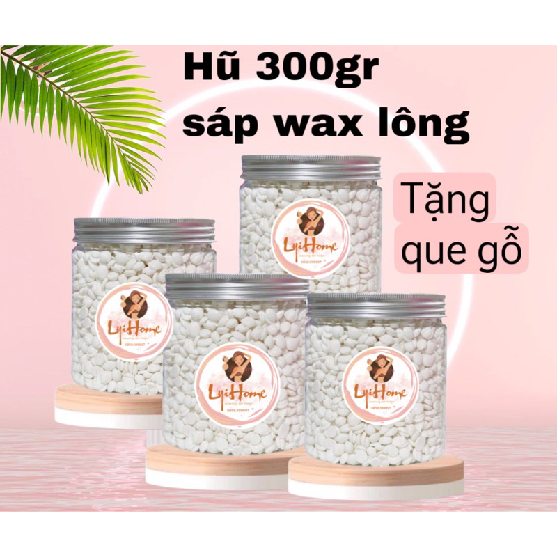 Hũ 300gr sáp wax lông wax bean cao cấp SIÊU BÁM LÔNG, wax dẻo, thơm đi sạch cả râu nam ngắn, cứng LYIHOME