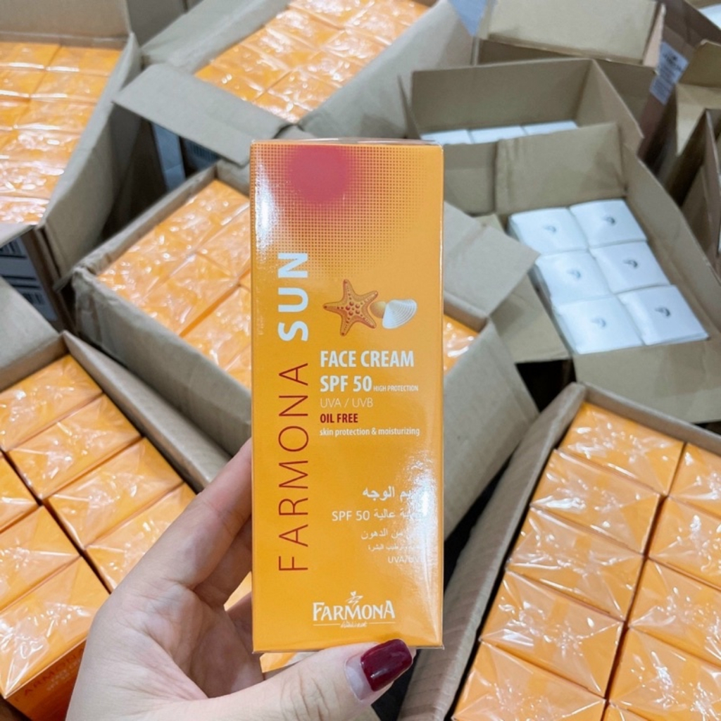 Kem Chống Nắng Farmona Sun Face Cream Oil Free SPF 50 Cho Da Dầu Mụn 50ml Chính Hãng