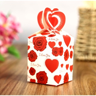50 - 100 Hộp Quà Cưới Vuông Tim siêu xinh