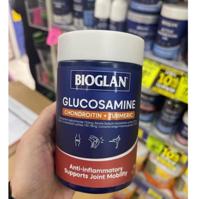 Viên uống giảm đau khớp Bioglan Glucosamine + Chondroitin + Turmeric 120 VIÊN