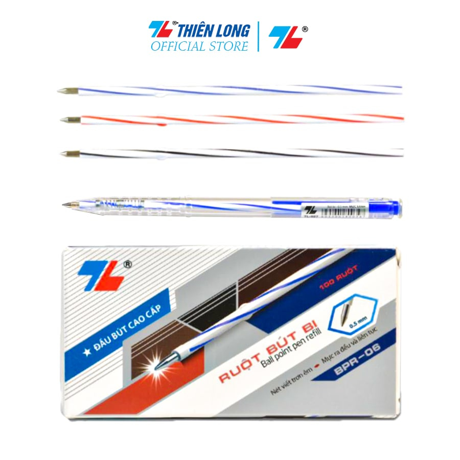 Combo 10 Ruột bút bi BPR-06 -  thay cho bút TL-027