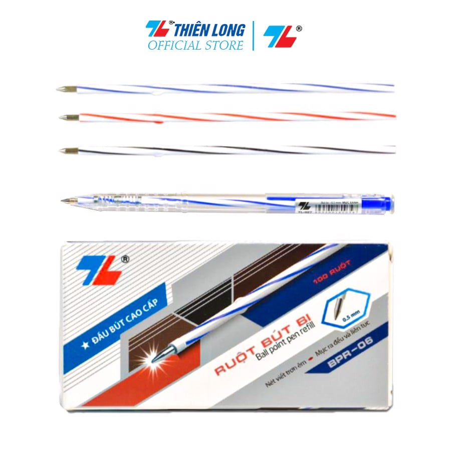 Combo 10 Ruột bút bi BPR-06 -  thay cho bút TL-027