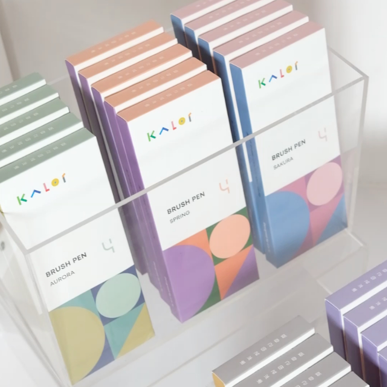 Bút BRUSH KALOR Pen Viết Callighraphy Màu Cực Phẩm - Lẻ 1 Bút & Set 4 Bút - Hàng Chính Hãng