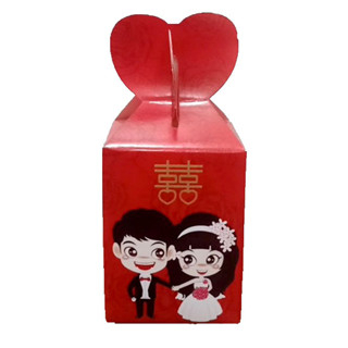 50 - 100 Hộp Quà Cưới Vuông Tim siêu xinh