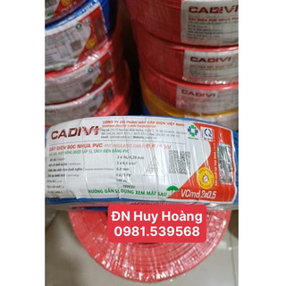 Bán lẻ 50m - dây điện cadivi đôi mềm 2x32t sợi đồng