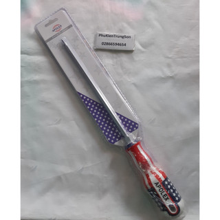Tuốc nơ vít apolex 6x200mm, cán cờ mỹ, đổi đầu dẹp-bake